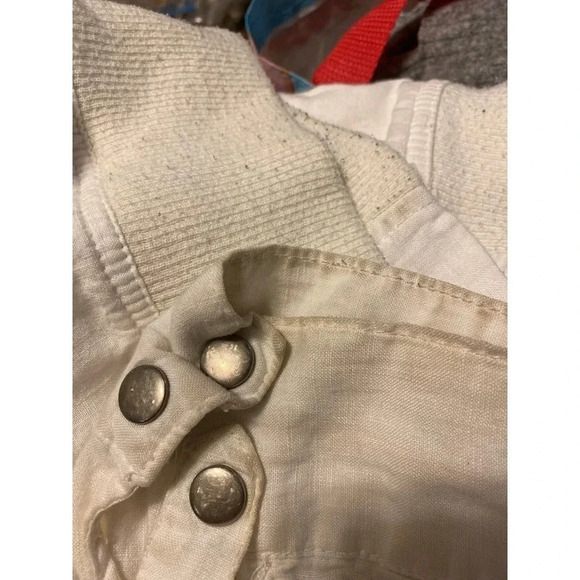 Heritage 1981 100% Linen Full zip Jacket Women Size L pockets - Picture 9 of 9